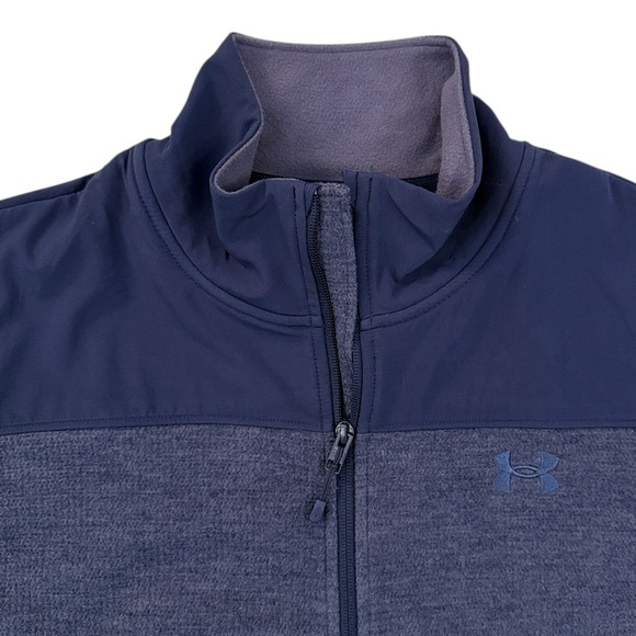 New Under Armour UA Specialist Vest Black/Gray Fleece Zip Up Zip Pockets Large - Picture 3 of 16